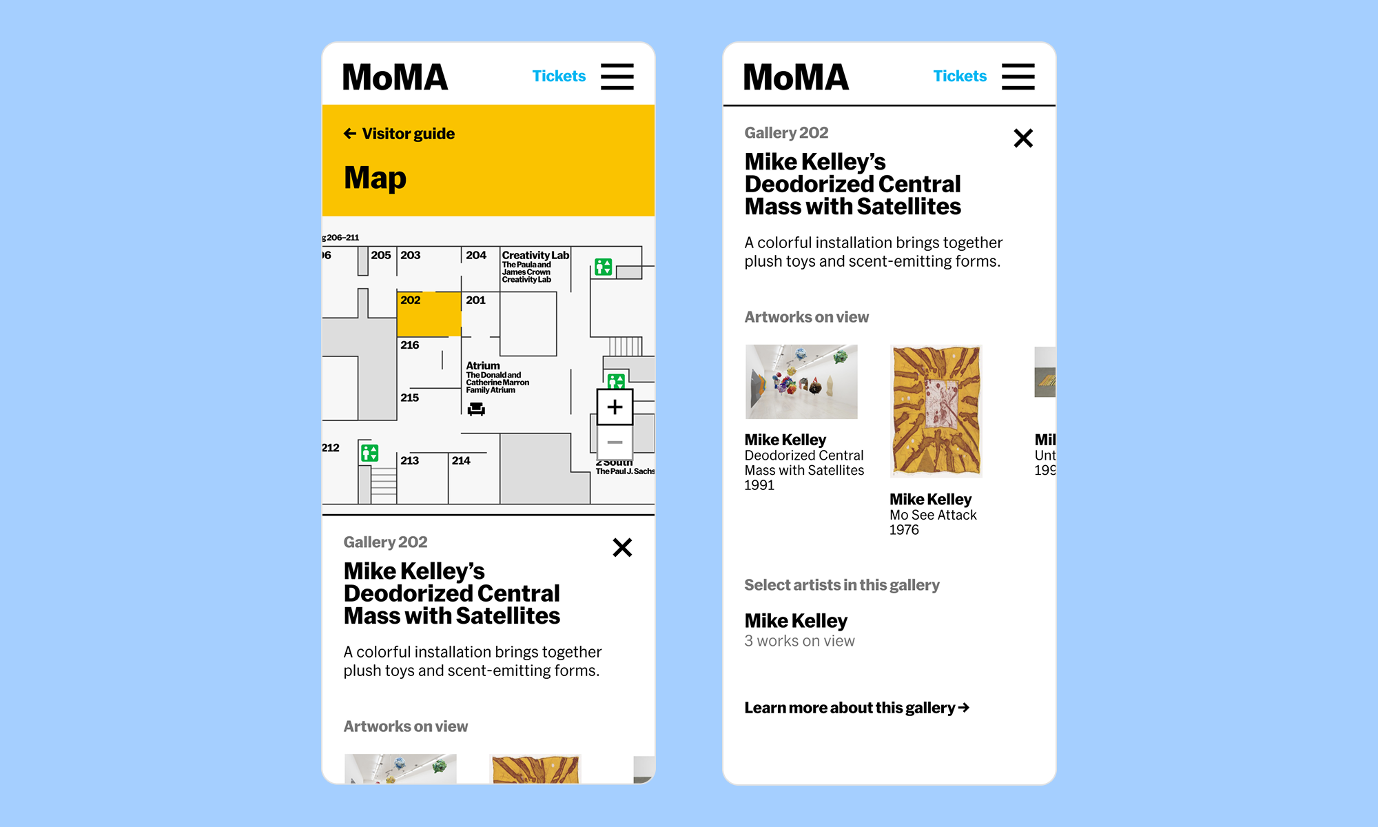 MoMA's Digital Visitor Guide and Map